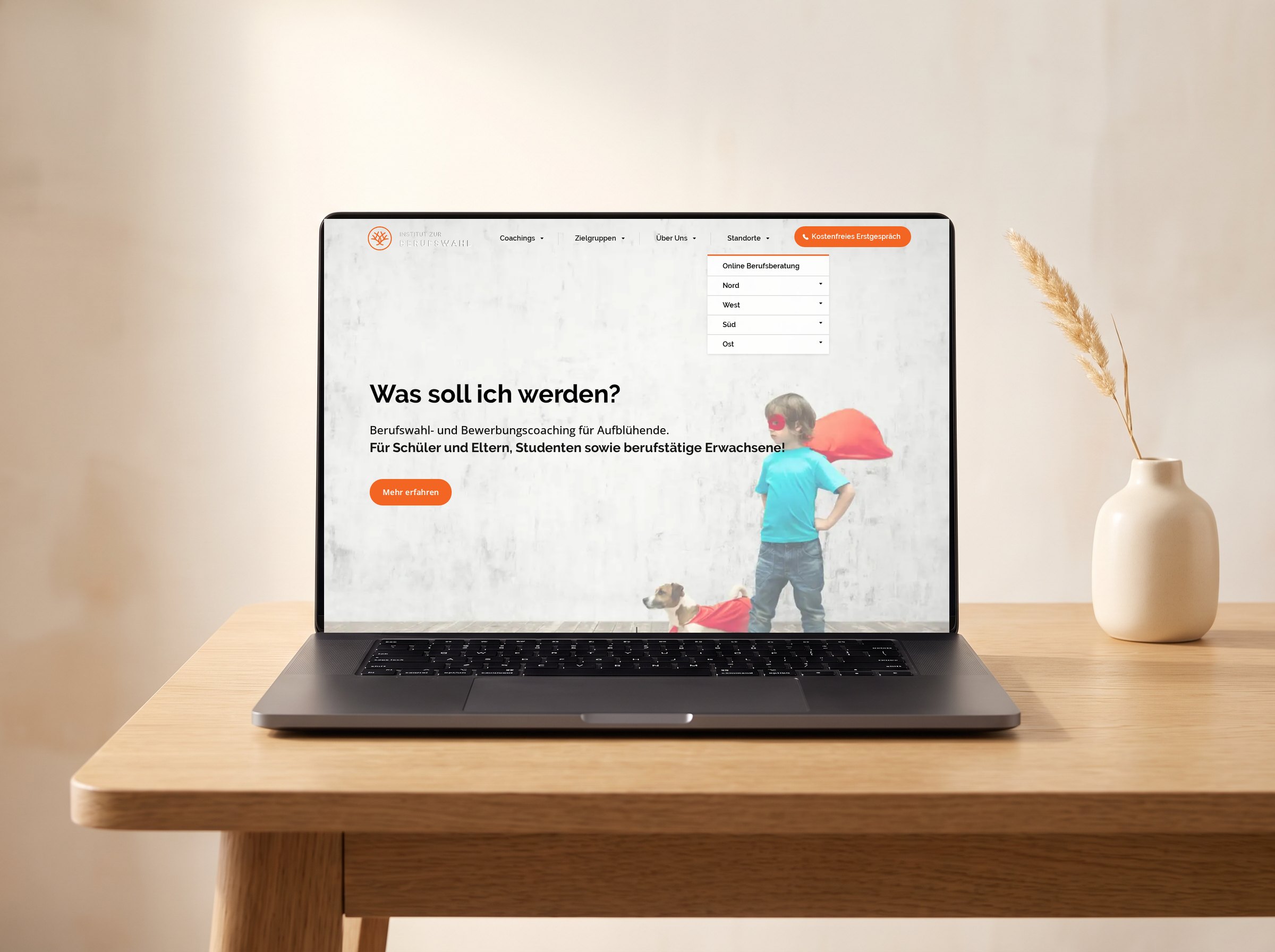 Website Institut zur Berufswahl